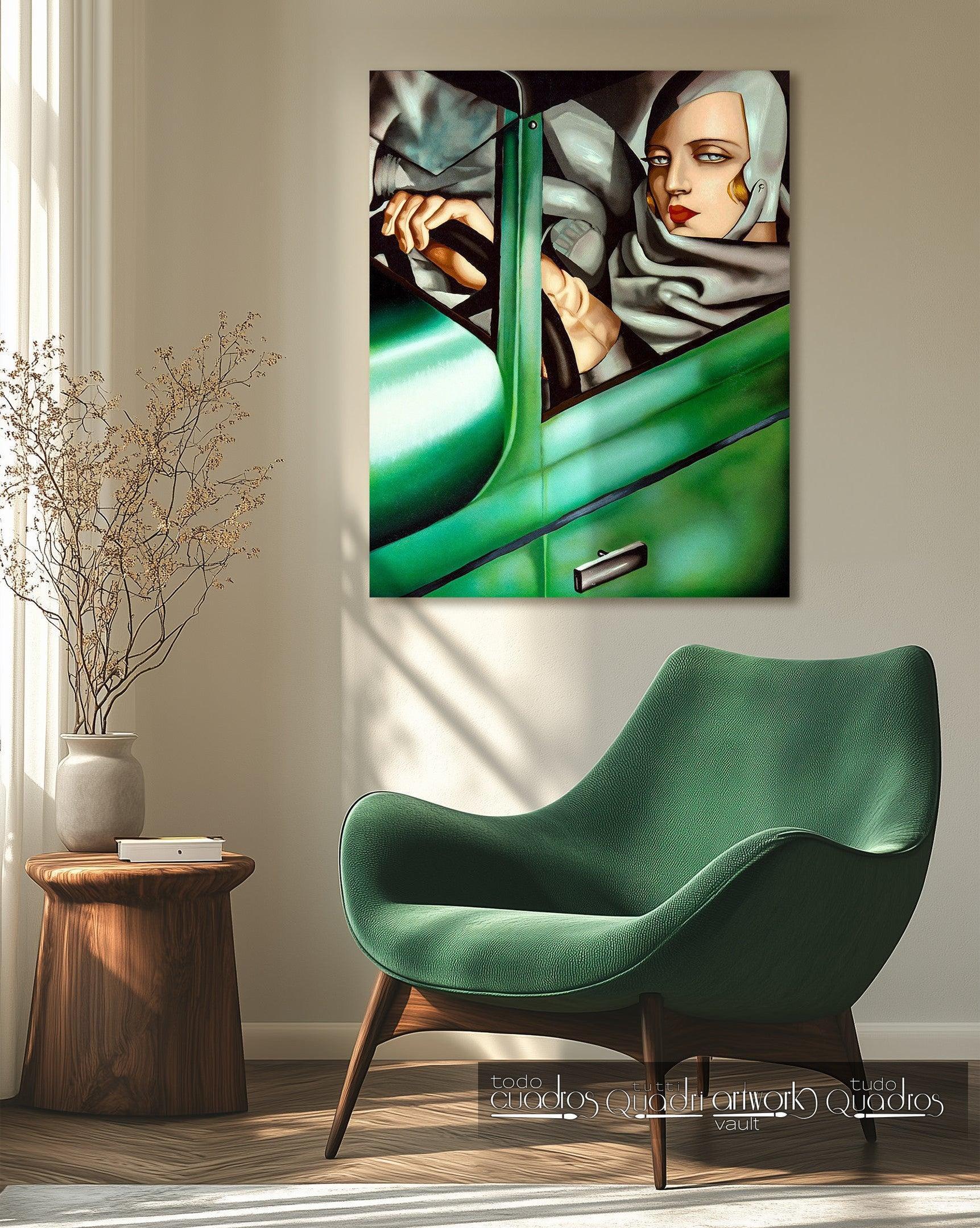 Autoportrait dans la Bugatti verte, Lempicka