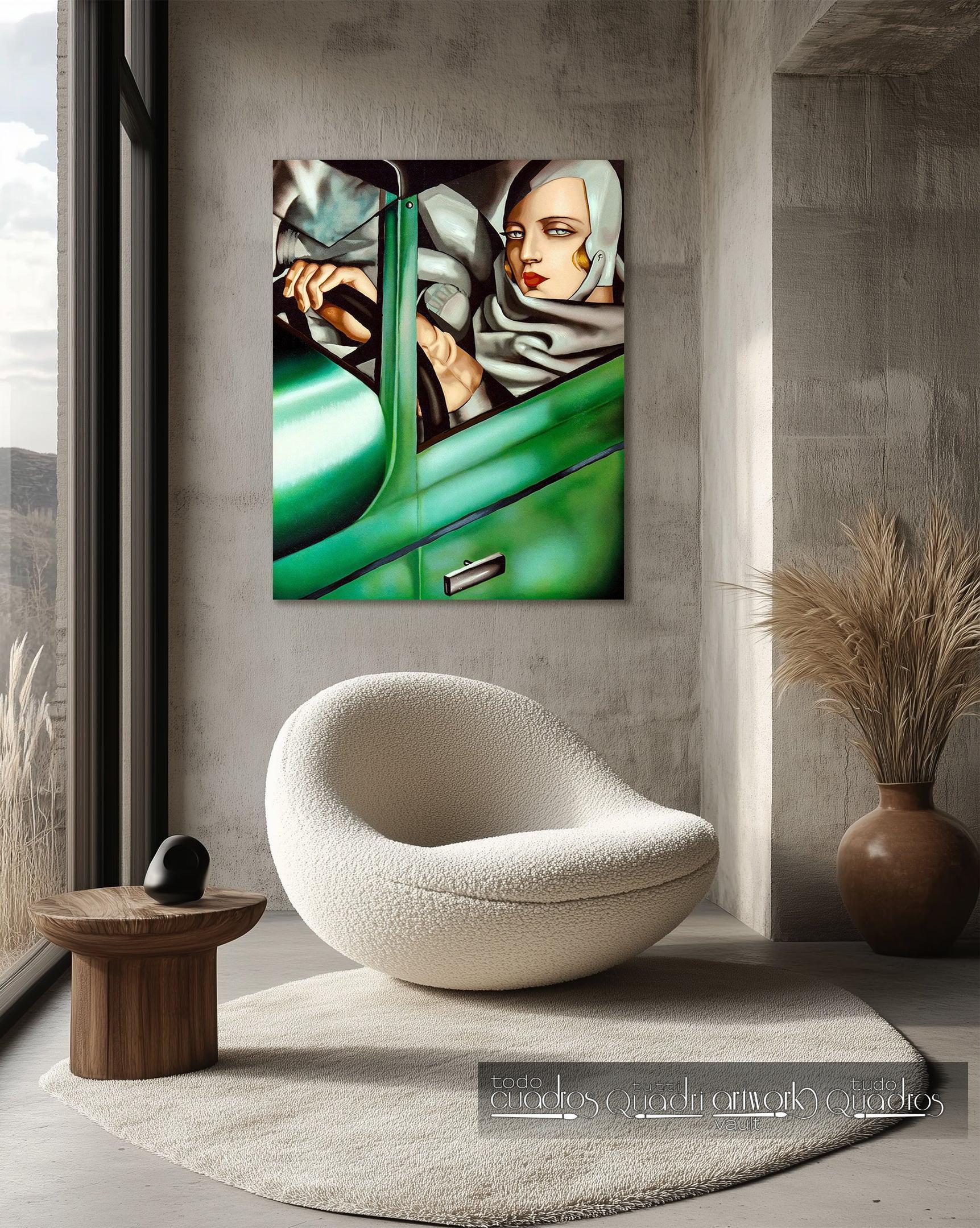 Autoportrait dans la Bugatti verte, Lempicka