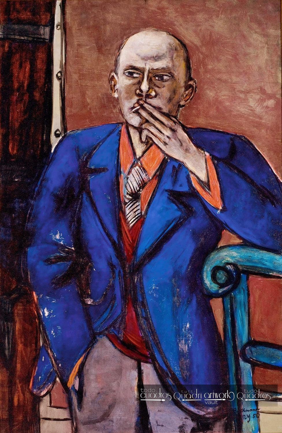 Autoportrait en veste bleue, Max Beckmann
