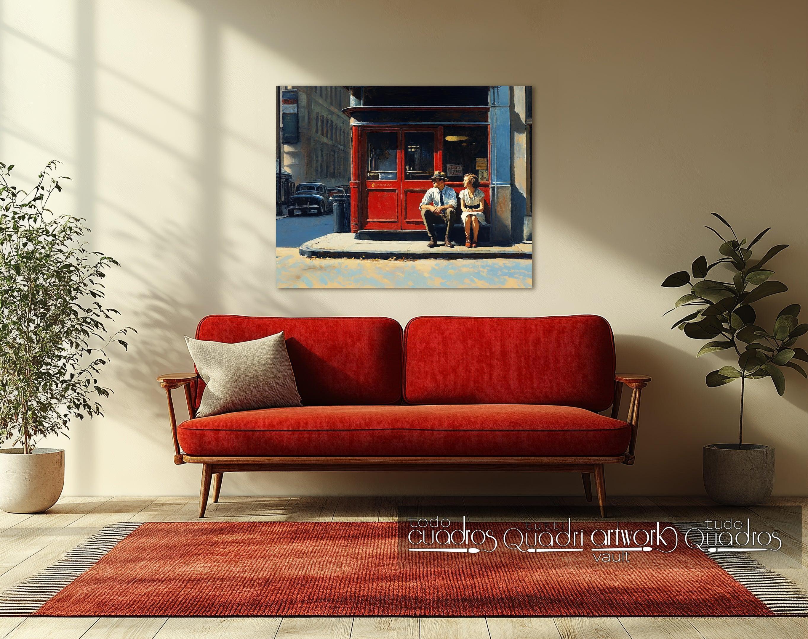 L’attente partagée, style Hopper