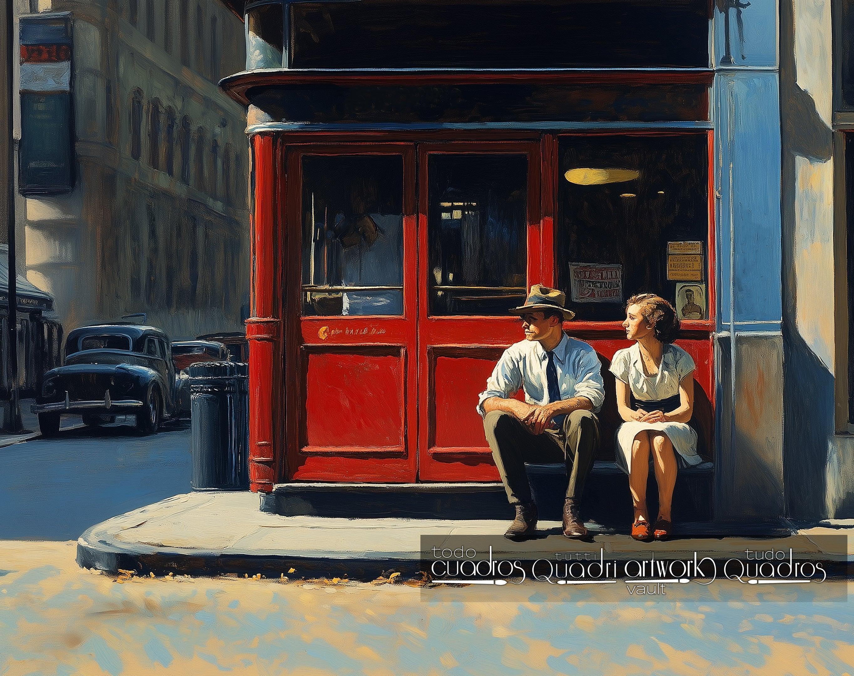 L’attente partagée, style Hopper