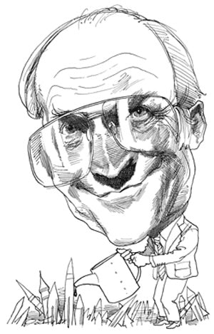 Caricature of the vice president of the USA.