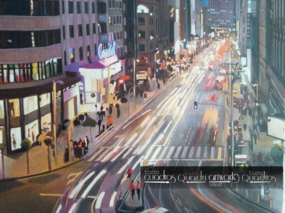 La Gran Vía di Madrid di Notte