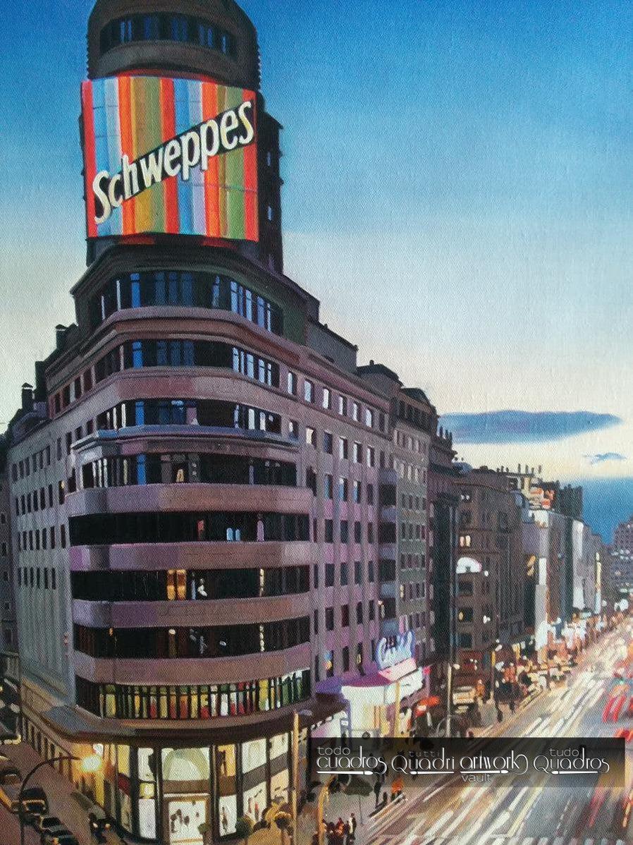 La Gran Vía di Madrid di Notte