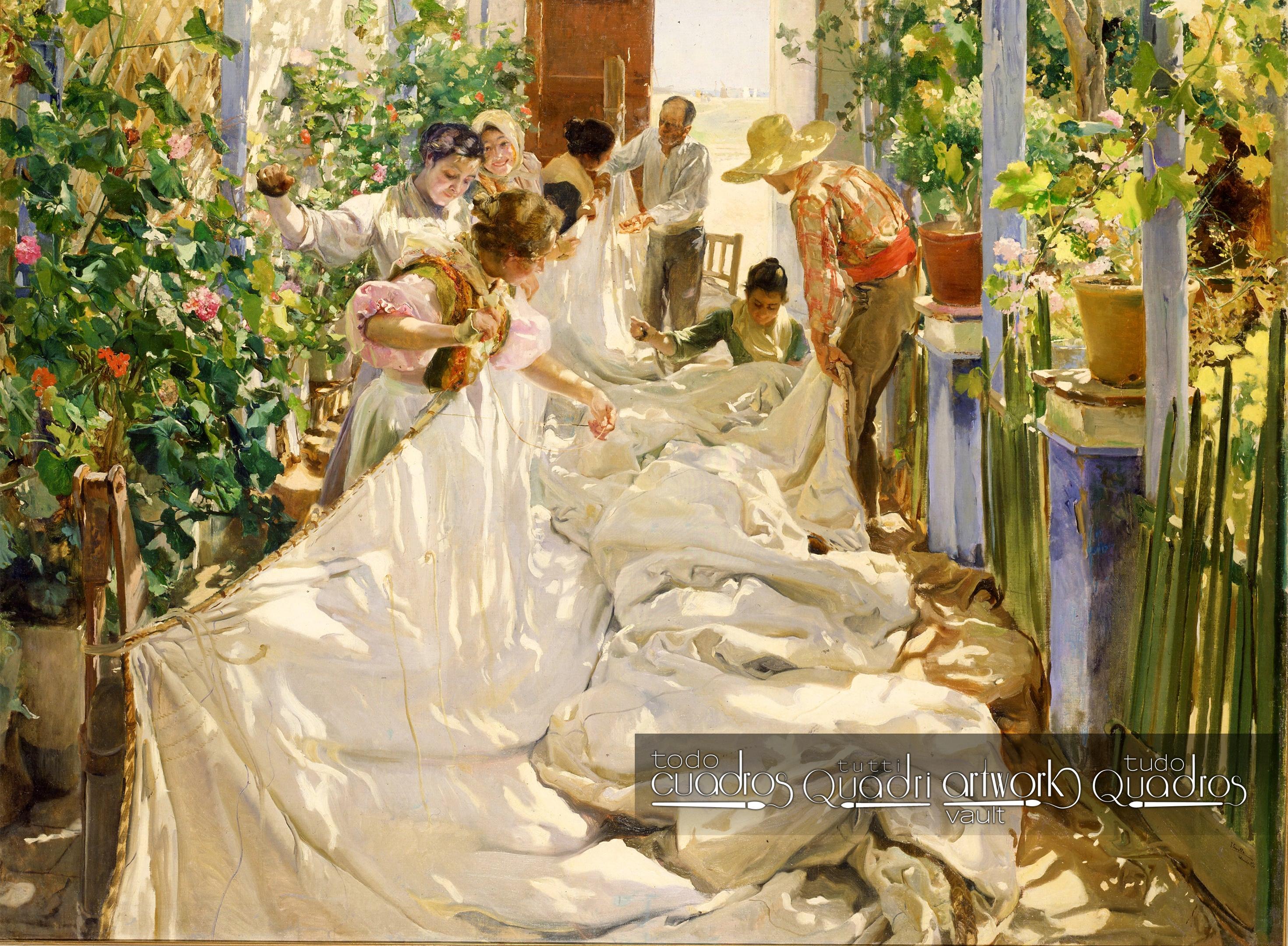 Cucendo la Vela, Sorolla