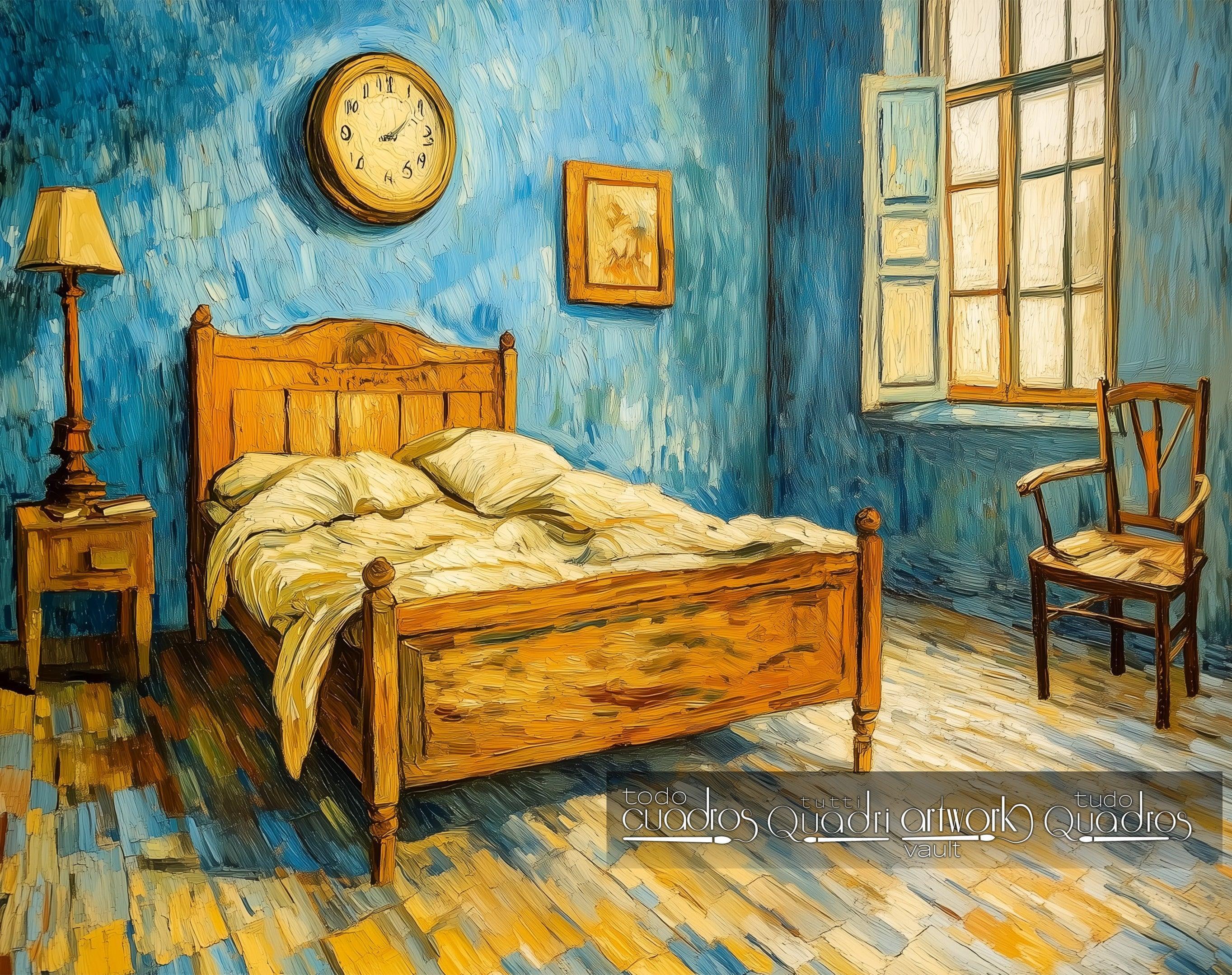 Chambre de Vincent, style Van Gogh