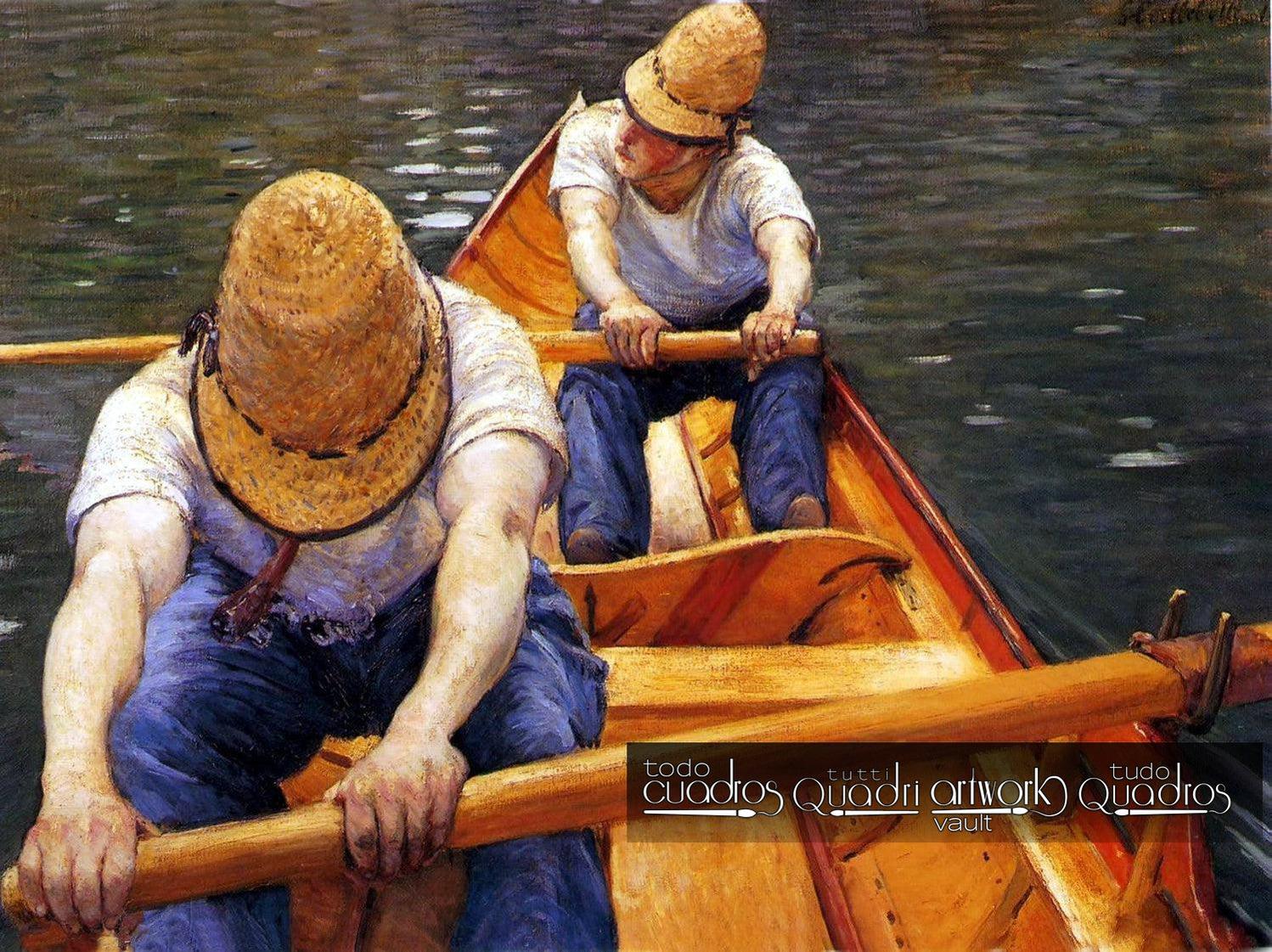 Canottieri che remano sull'Yerres, Caillebotte