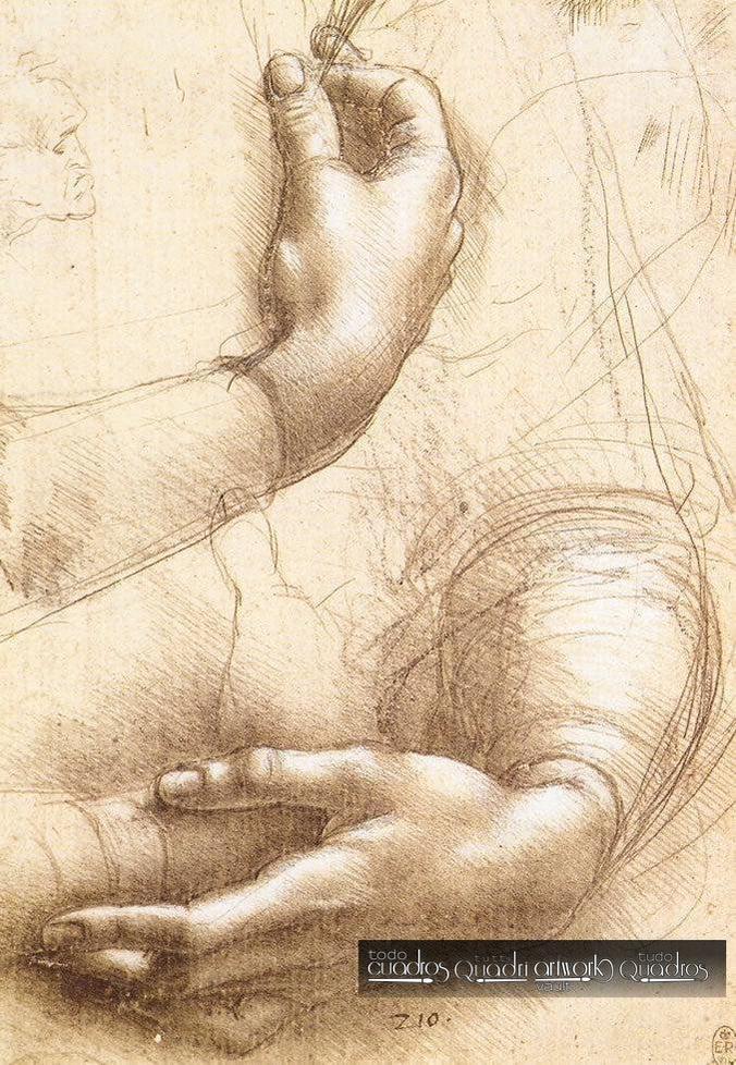 Studio di braccia e mani, Leonardo da Vinci