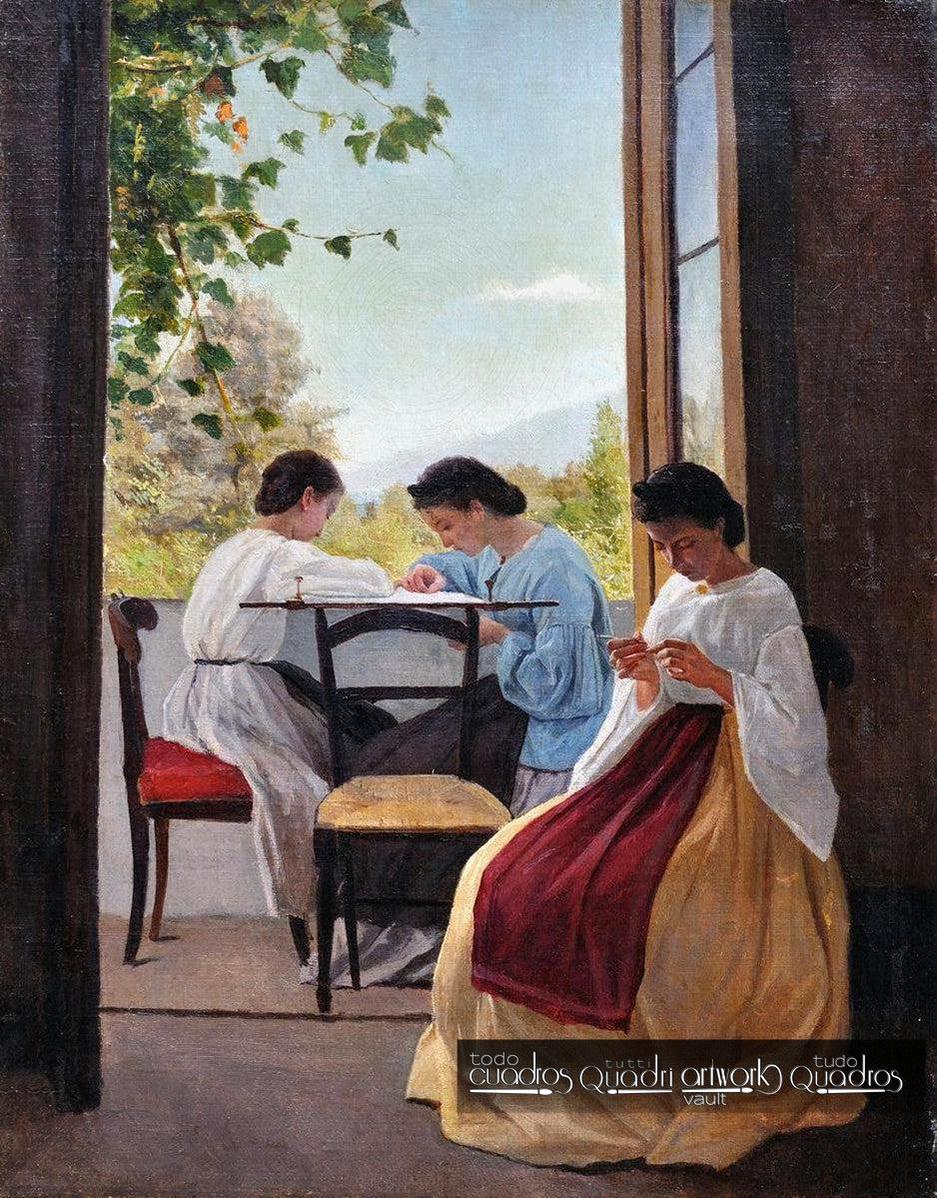Le Ricamatrici, <span class="nobr">A. Cecioni</span>