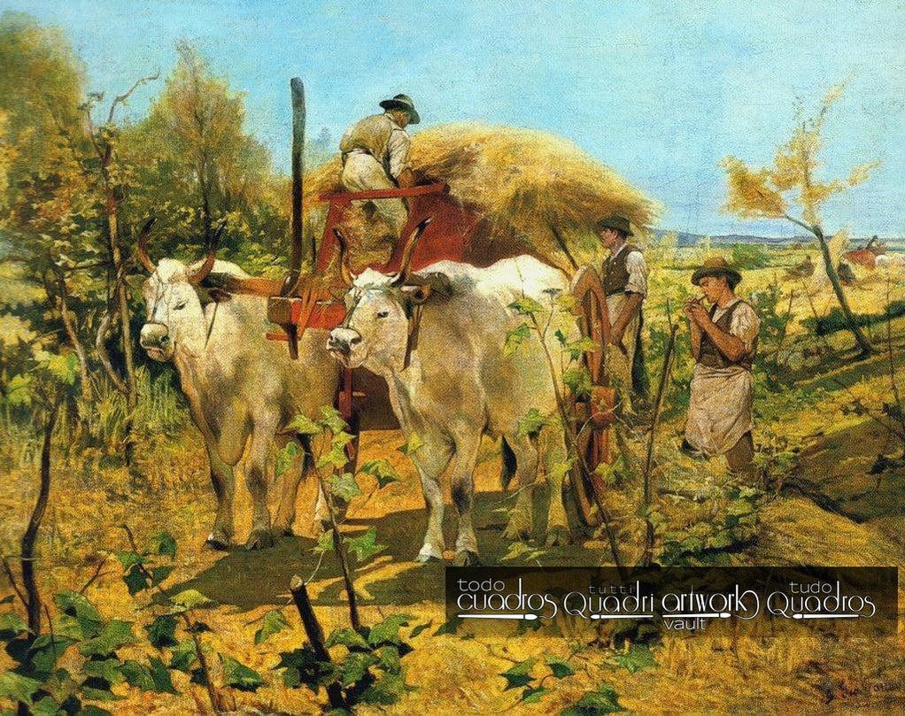 Raccolta di Fieno in Maremma, <span class="nobr">Giovanni Fattori</span>