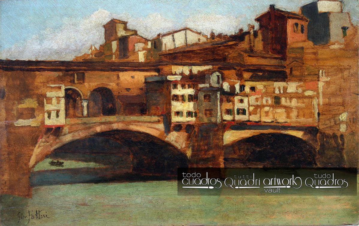 Il Ponte Vecchio a Firenze, <span class="nobr">G. Fattori</span>