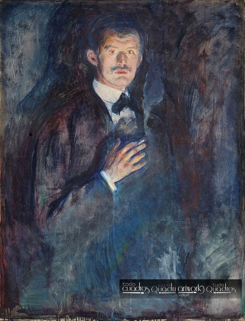Autoritratto con sigaretta, Munch
