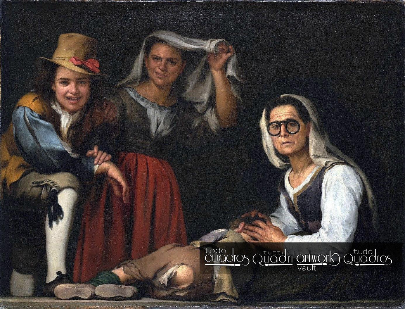 Quattro figure su un gradino, Murillo
