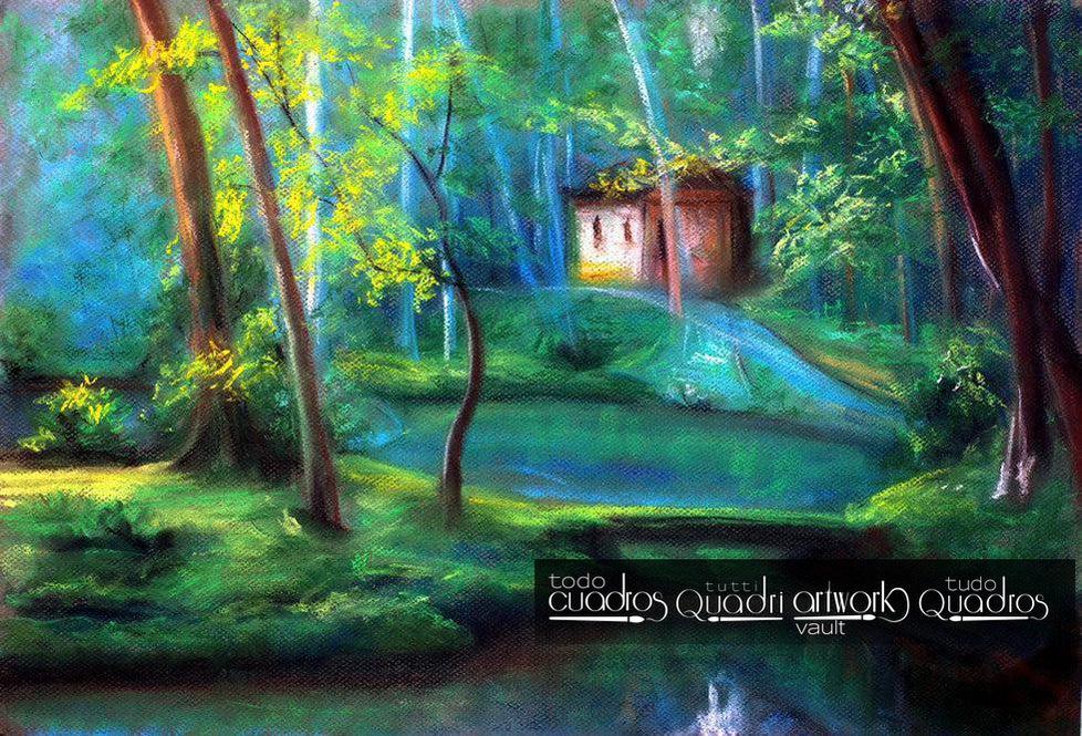 Radura nel Bosco, Olio su Paesaggio