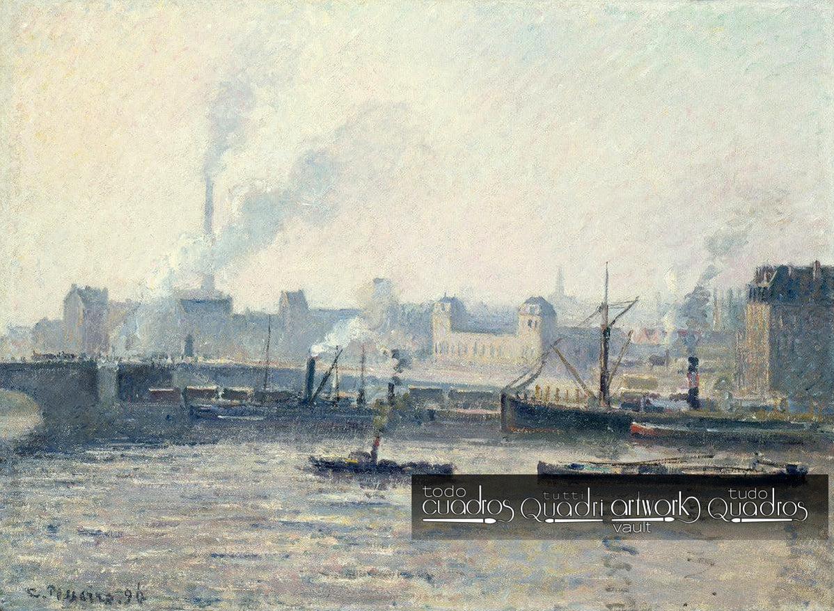 Il Ponte Saint-Sever, Rouen, Nebbia. Pissarro