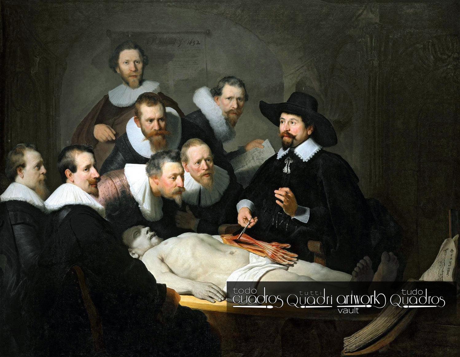 Lezione di anatomia del dottor Nicolaes Tulp, Rembrandt
